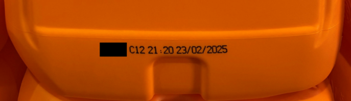 Image showing the production date location on Stomp Xtra Herbicide container